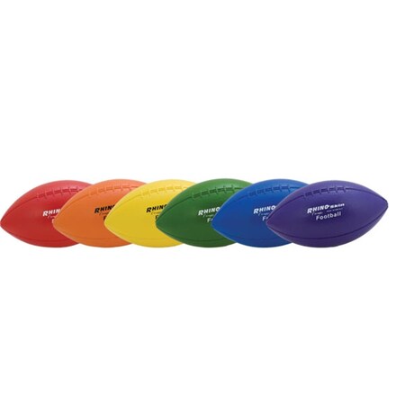 Champion Sports 9.75 in. Rhino Skin Ball Set, Multicolor - Set of 6 CH56084